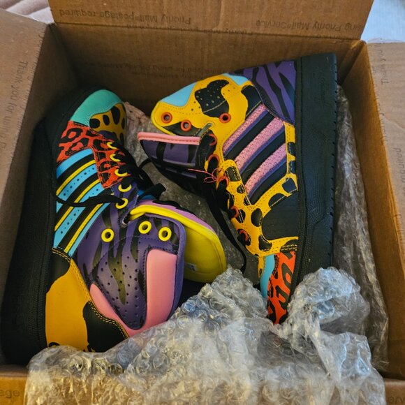 Excellent Condition- Jeremy Scott Adidas Animal Print - Picture 4 of 7